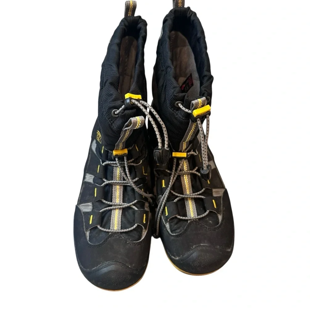 KEEN Winterport II WP Boot Black Yellow Youth Size‎ 5